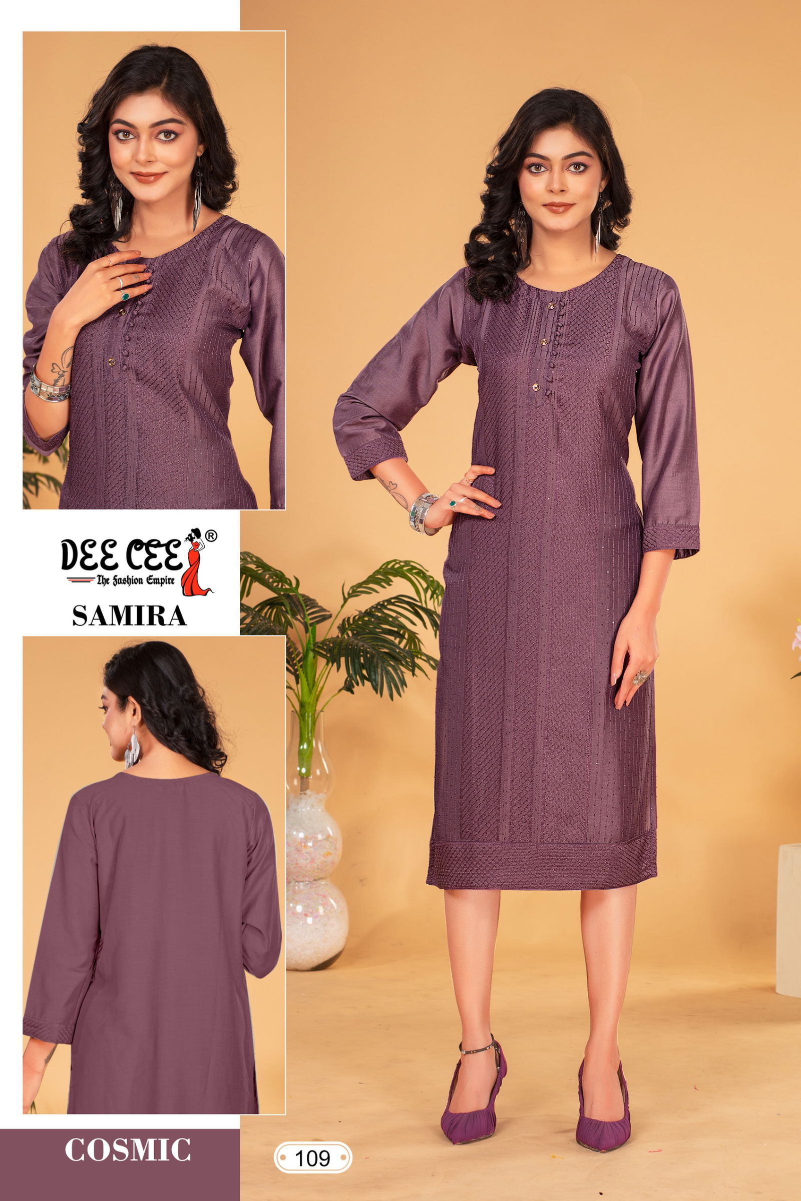 Samira By Deecee Chinon Straight Cut Kurti Suppliers In India